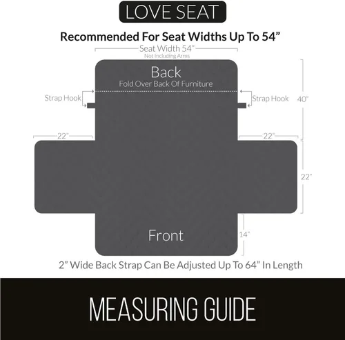 Vista 6 de Sofa Shield - Funda para sofá Loveseat con correa patentada, protector de cojín, funda reversible diseñada en EE. UU. resistente a manchas