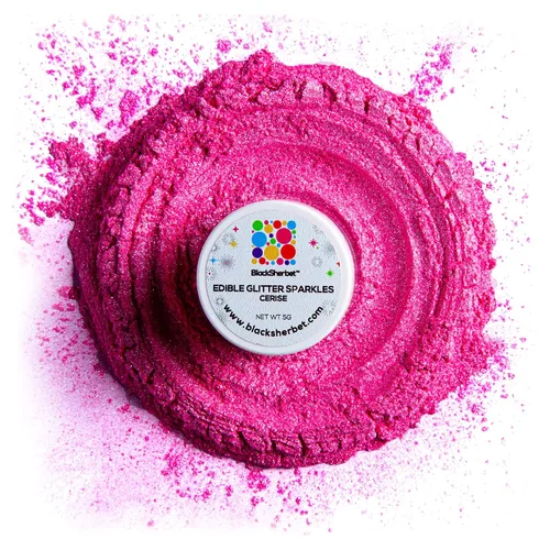 Vista 16 de Blacksherbet Purpurina comestible de albaricoque para bebidas, 0.18 oz, certificado KOSHER, purpurina y polvo para pasteles, fresas, magdalenas