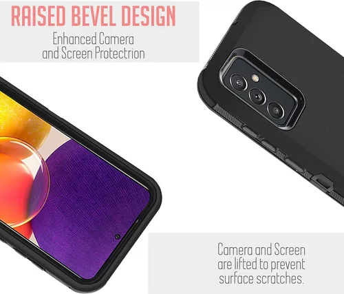 Vista 6 de diseñado para Samsung Galaxy A82 Quantum 2, funda de protección de cuerpo completo, resistente con clip de cinturón integrado, protector de pantalla