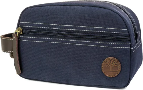 Vista 6 de Timberland Men's Toiletry Bag Canvas Travel Kit Organizer Oliva