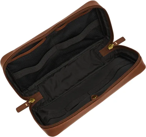 Vista 2 de Fossil Organizador de cuero para hombre, Marrón