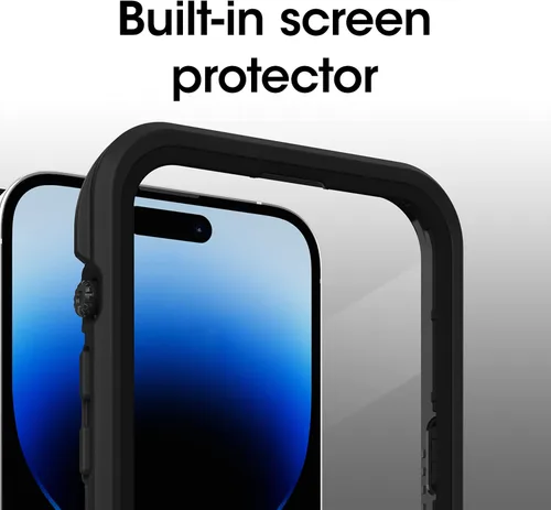 Vista 4 de OtterBox FRē Series - Funda impermeable con MagSafe (diseñada por LifeProof) para iPhone 14 Pro Max (solamente), color negro