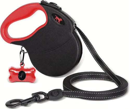 Vista 14 de Tuff Pupper Correa retráctil resistente para perro Correa para perro de 16 pies con costuras reflectantes para seguridad nocturna Bloqueo