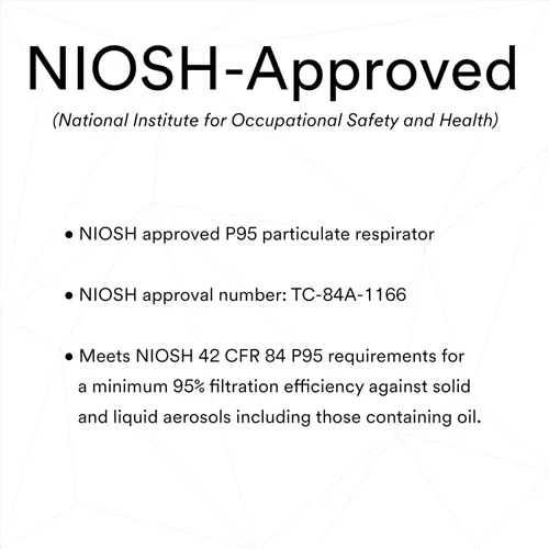 Vista 2 de 3M Respirador de partículas 8577, P95, aprobado por NIOSH, con alivio de vapor orgánico de nivel molesto (paquete de 10)