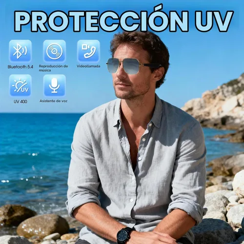Vista 2 de Lentes inteligentes AI Bluetooth5.4, 140 idiomas en tiempo real