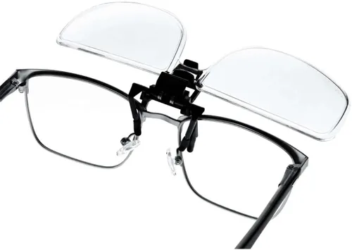 Vista 3 de Lentes de lectura con clip de aumento transparente, lentes