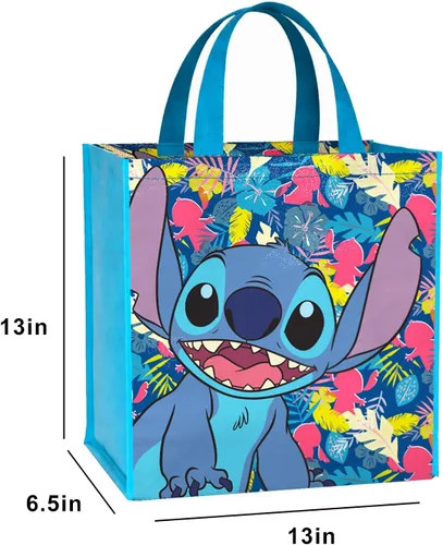 Vista 4 de Disney Stitch Tote Bag Bundle Lilo and Stitch Accesorios – Juego de 3 piezas de bolsas de comestibles de puntada, más Bolsas reutilizables