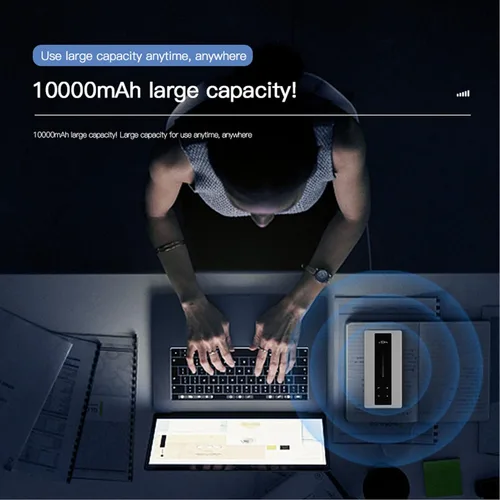 Vista 3 de VBESTLIFE Router WiFi móvil 4G LTE con ranura para tarjeta SIM, dispositivo de punto de acceso portátil de viaje de 150Mbps desbloqueado con puerto