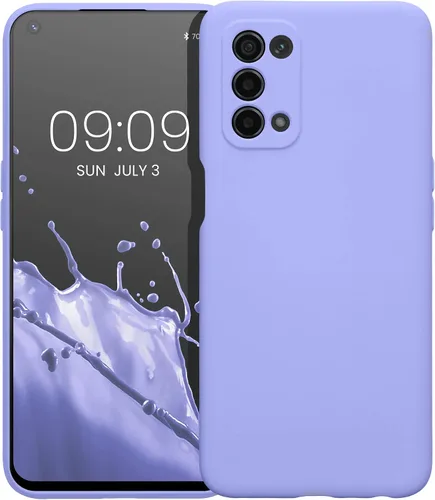 Vista 5 de kwmobile Funda compatible con Oppo A74 (5G) / A54 (5G) - Funda protectora delgada de TPU con acabado mate suave - lavanda claro