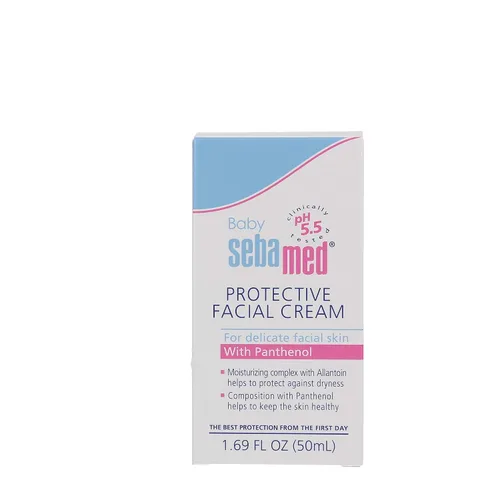 Vista 2 de Sebamed Crema facial protectora para bebés ultra suave suave hidratante facial para pieles delicadas (1.7 fl oz)