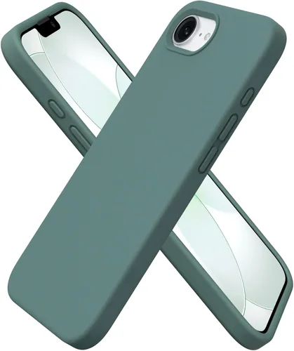 Vista 19 de ORNARTO Funda compatible con iPhone 16e de 6.1 pulgadas (2025), silicona líquida de 3 capas cubierta completa de goma de gel suave, funda protectora