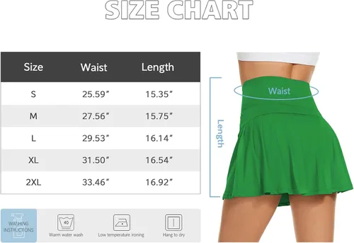 Vista 6 de Century Star Faldas de tenis de cintura alta para mujer con bolsillos y pantalones cortos para mujer, minifalda atlética para golf, deportes, correr