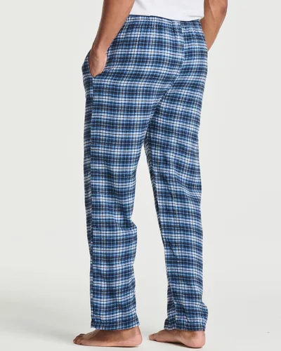 Vista 3 de Paquete de 3 Pantalones de pijama para hombre Pantalones de franela de algodón de punto Bragueta de botón (disponible en tallas grandes y altas)