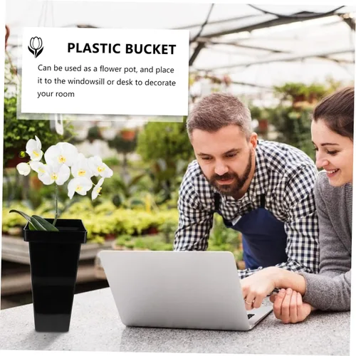 Vista 6 de Macetas decorativas de jardinería cubos de forma cuadrada para arreglos florales