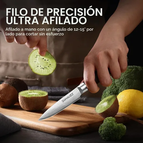 Vista 3 de DiiHAUZZ Paring Knife, 3.5 Inch Fruit Knife, High Carbon Stainless Steel