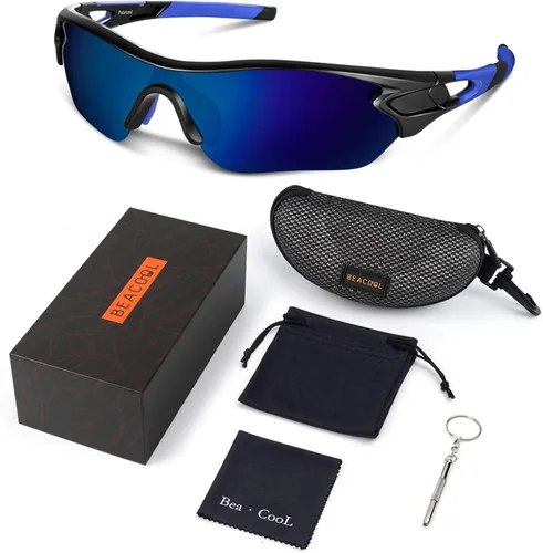 Vista 5 de BEACOOL Polarized Sports Sunglasses for Men Women Youth Baseball Cycling Running Driving Fishing Golf Motorcycle TAC Glasses