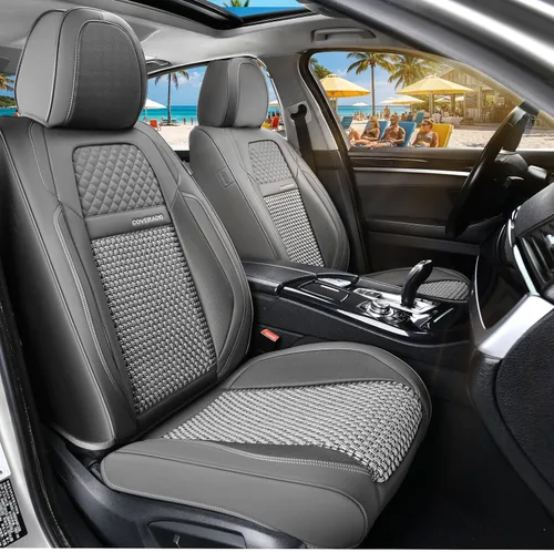 Vista 36 de Coverado - Fundas de asiento delantero de coche, fundas de asiento de cuero de lujo para automóviles, fundas de asiento de automóvil protectoras