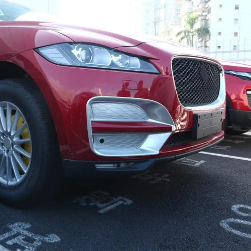 Vista 5 de YIWANG ABS cromo delantero niebla luz cubierta cubierta Trim 4 unids para Jaguar F-Pace X761 (plata mate)