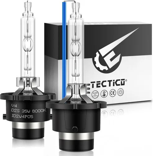 Vista 13 de TECTICO D1S - Bombillas de faro delantero de xenón HID, 6000K 35W color Blanco Frío, haz alto y bajo, 300% de brillo mejorado, base de soporte