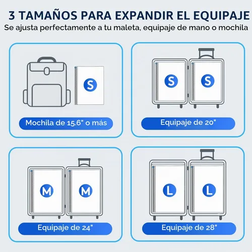 Vista 4 de Bolsas de vacío para viajes con bomba recargable, 3 tamaños de bolsas de sellado al vacío para ropa, bolsas de viaje de compresión al vacío