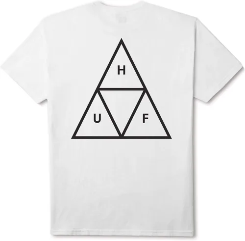 Vista 5 de HUF Essentials Triple Triangle - Camiseta de manga corta con cuello redondo para hombre