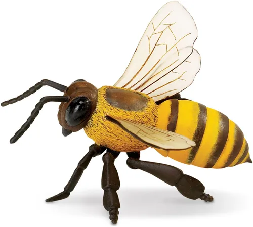 Vista 4 de Safari Ltd. Figura de abeja de miel, figura realista de modelo de 5.5 pulgadas, juguete educativo para niños, niñas y niños a partir de 3 años