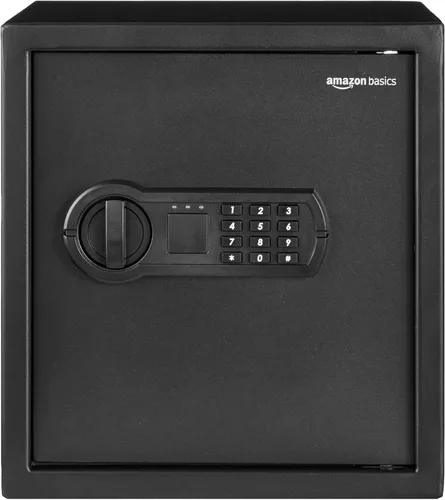 Vista 2 de Amazon Basics Caja fuerte electrónica de seguridad para el hogar de acero con bloqueo de teclado programable para documentos, joyas, objetos