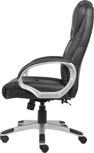 Vista 6 de Boss Office Products Silla LeatherPlus con respaldo alto, no requiere herramientas, color negro