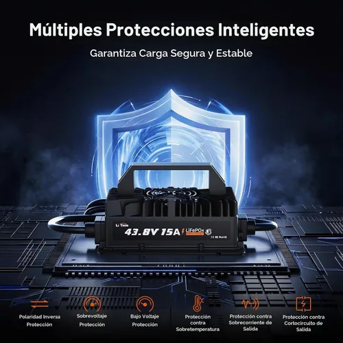 Vista 5 de LiTime - Cargador de batería de litio de 36 V 15 A, impermeable IP66, 43.8