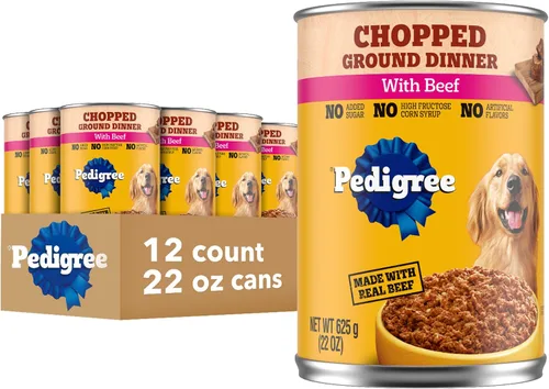 Vista 20 de Pedigree - Alimento húmedo para perros picado, carne de res, 13.2 onzas, 12 unidades 36 vitamins, minerals & amino acids, 30%+ water for