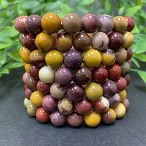 Vista 22 de Gem Avenue Handmade Round Bead Stretch Bracelet Unisex Natural Stone Beaded Jewelry for Men & Women, Elastic Wristband for Daily Wear