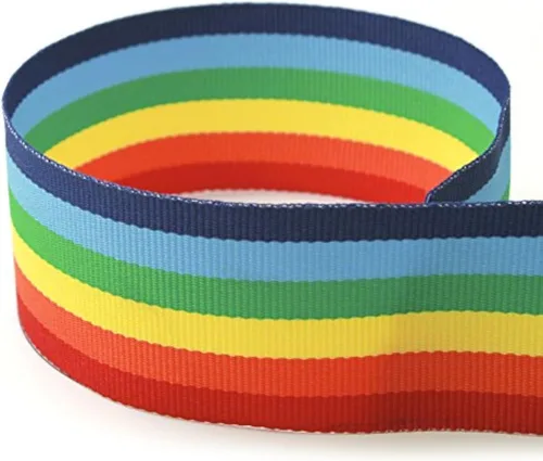 Vista 10 de Cinta de grogrén a rayas de bandera estadounidense de 1-3/8 pulgadas, 20 yardas, fabricada en Estados Unidos, (varios anchos y yardas disponibles)