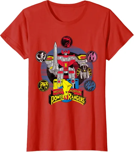 Vista 61 de Power Rangers Camiseta Megazord Asfalto
