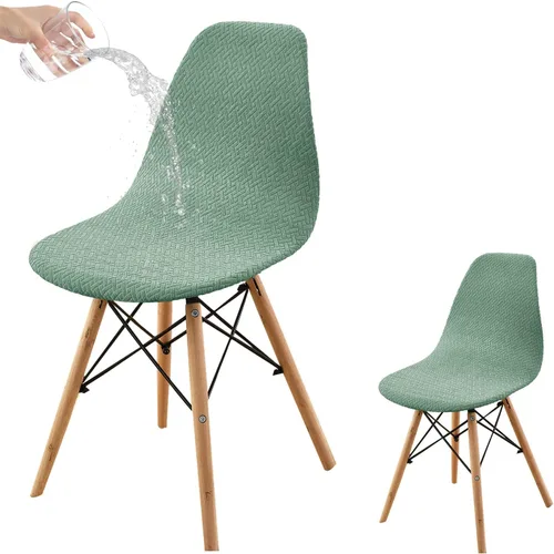Vista 48 de HAOYONG Fundas para silla de comedor modernas de mediados de siglo, funda estampada para silla sin brazos, fundas elásticas para cocina, oficina