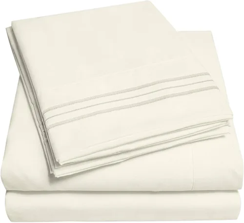 Vista 22 de 1500 Supreme Collection Juego de Sábanas de Bolsillo Extra Profundo - Sábanas de Cama Suaves de Lujo, Sin Arrugas, Ropa de Cama, Más de 40