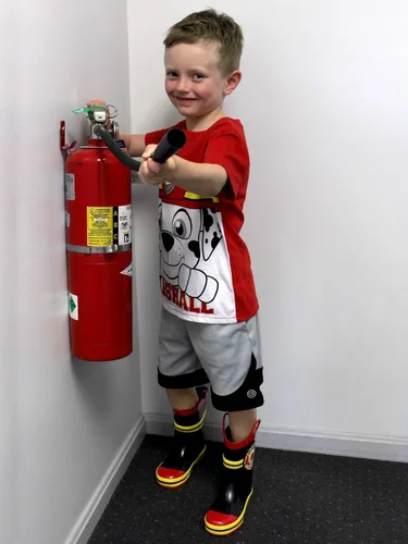 Vista 3 de Bombero Bombero Niños Niñas Estilo Traje Botas de lluvia (Niño pequeñoNiño)