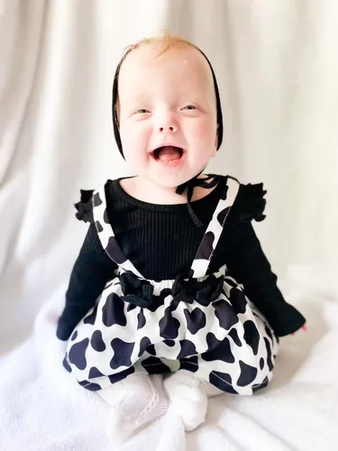 Vista 42 de Unutiylo Ropa de bebé recién nacida prematura con tirantes, traje de otoño e invierno, traje de manga larga con volantes