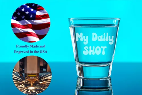 Vista 3 de Vaso de chupito personalizado, vasos de texto personalizados, grabado con láser, 2 onzas para él y ella, juego a granel (1)