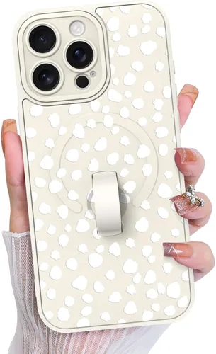 Vista 100 de KANGHAR Compatible con iPhone 17 Pro Case Spot Pattern - Negro Mancha rosada negra