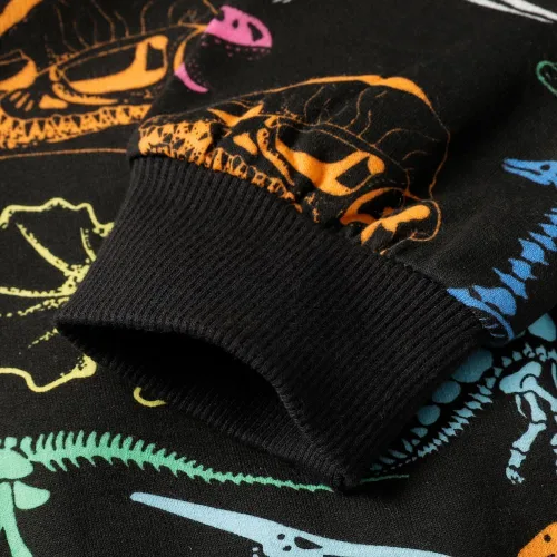 Vista 4 de Popshion - Sudaderas de dinosaurios para niños, pulóveres deportivos de caricaturas de manga larga, tallas 1-7T