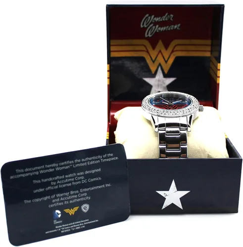 Vista 5 de Wonder Woman de la "justicia Silver-tone Watch (wow8062)