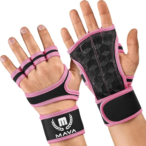 Vista 10 de Mava Sports Guantes de levantamiento de pesas con soporte de muñeca, guantes de entrenamiento, guantes de gimnasio, ideales para entrenamiento