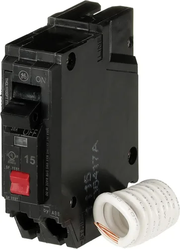 Vista 2 de ABB Q-Line® THQL1115GFTP 15A Interruptor de circuito de falla a tierra • Disyuntor de falla a tierra de 15 amperios unipolar de 120 VCA