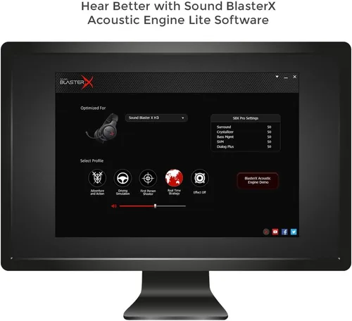 Vista 5 de Creative Sound BlasterX H3 Auriculares analógicos portátiles