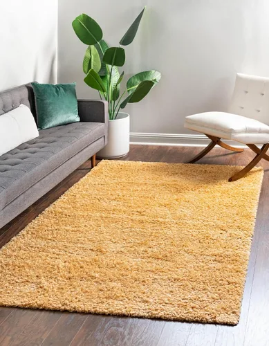 Vista 514 de Unique Loom Colección Davos Shag - Alfombra Lino