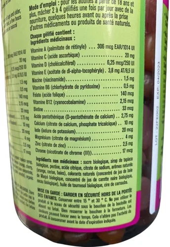 Vista 5 de Kirkland Gomitas multivitamínicas para adultos, 250 gomitas