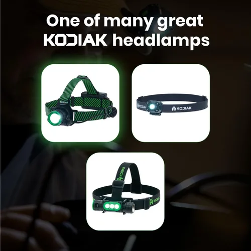 Vista 7 de KODIAK Linterna frontal recargable de 1000 lúmenes, lámparas LED con enfoque de empujar-tirar, 3 modos, linterna recargable, inclinación ajustable