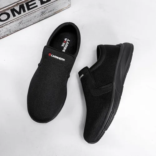 Vista 13 de LARN SAFETY Zapatos antideslizantes para hombre, para servicio de alimentos, zapatos de trabajo, impermeables, antideslizantes, para cocina, Negro