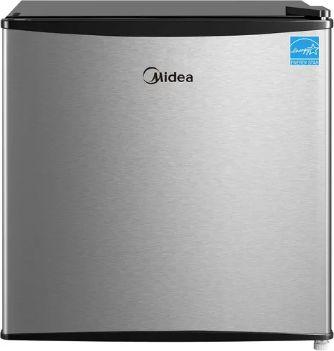 Vista 14 de Midea MERM33S1AST - Mini nevera compacta de 3.3 pies cúbicos con luz interna, termostato ajustable, puerta reversible, bajo ruido para dormitorio