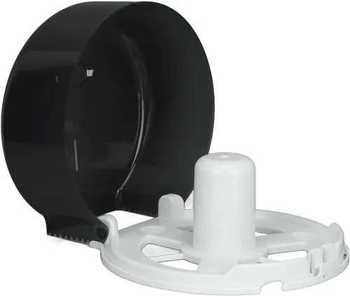 Vista 9 de Dispensador de papel higiénico de un solo rollo, dispensador de papel higiénico comercial jumbo para montaje en pared, dispensador de papel